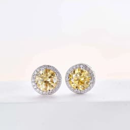 925 Sterling Silver D Color Moissanite Round Earrings Engagement Wedding Daily Work Party Travel Luxury Gift For Women Jewelry