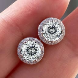 925 Sterling Silver D Color Moissanite Round Earrings Engagement Wedding Daily Work Party Travel Luxury Gift For Women Jewelry