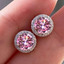 925 Sterling Silver D Color Moissanite Round Earrings Engagement Wedding Daily Work Party Travel Luxury Gift For Women Jewelry