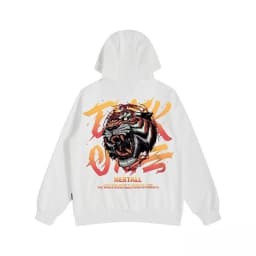 【M-8XL Hoodies】Men Oversized Hoodie Loose American retro fierce tiger Print Couple Hoodies