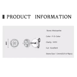 Lnngy 1.3mm Moissanite Stud Earring Pendientes Plata 925 Sterling Silver Lucky Flower Stud Earrings For Women Daily Jewelry Gift