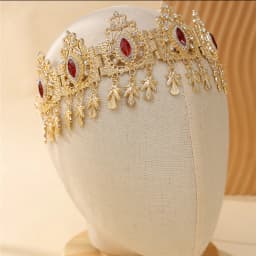 Moroccan Wedding Hair Chain Jewelry for Women's Headpiece Luxury Gold Color Crystal Bridal Hair Accessories Gift