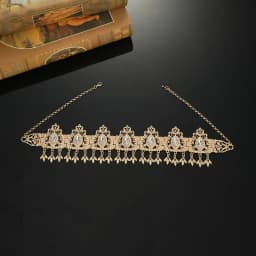 Moroccan Wedding Hair Chain Jewelry for Women's Headpiece Luxury Gold Color Crystal Bridal Hair Accessories Gift