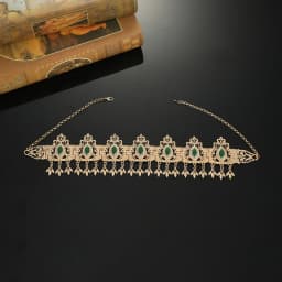 Moroccan Wedding Hair Chain Jewelry for Women's Headpiece Luxury Gold Color Crystal Bridal Hair Accessories Gift