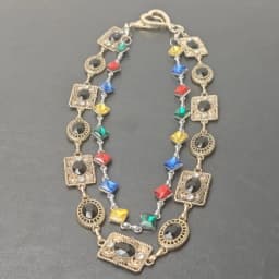 Retro Agate Colorful Pants Chain New Styles For Men And Women Light Luxury Goods Waist Accessory One's Waist Hip Hop Jewelry