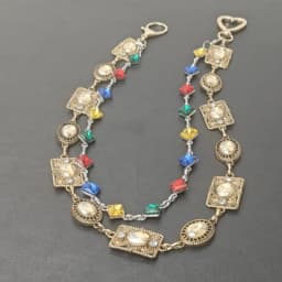 Retro Agate Colorful Pants Chain New Styles For Men And Women Light Luxury Goods Waist Accessory One's Waist Hip Hop Jewelry