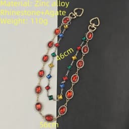 Retro Agate Colorful Pants Chain New Styles For Men And Women Light Luxury Goods Waist Accessory One's Waist Hip Hop Jewelry