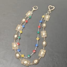 Retro Agate Colorful Pants Chain New Styles For Men And Women Light Luxury Goods Waist Accessory One's Waist Hip Hop Jewelry