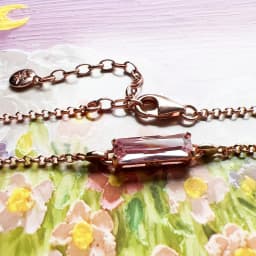 Rose Gold Plated Bracelet Pink Stone Star and Moon Summer 925 Sterling Silver Jewelry Romantic Gift For Women