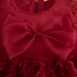 Elegant Baby Dress Rose Flower Mesh Princess Dress Big Bow Baby Tutu Dress Gown for Kids