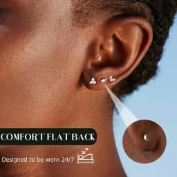 6Pcs 20G Hypoallergenic Stainless Steel Tiny Stud Earrings,Dainty CZ Cartilage Conch Helix Ear Piercing Jewelry Gift