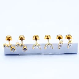 6Pcs 20G Hypoallergenic Stainless Steel Tiny Stud Earrings,Dainty CZ Cartilage Conch Helix Ear Piercing Jewelry Gift