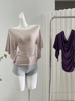 Sexy Summer Off Shoulder T Shirt Women Elegant Batwing Short Sleeve Cowl Neck Tops Korean Chic Tight T Shirt Lady Tees 2025 New