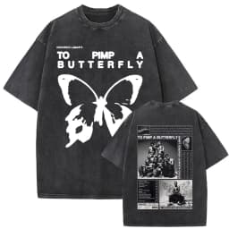 Limited Washed Vintage Rapper Kendrick Lamar DAMN Double Sided Print T-shirt Men Women Hip Hop Fashion Street Oversized T Shirts