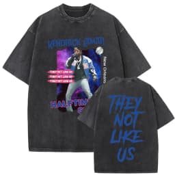 Limited Washed Vintage Rapper Kendrick Lamar DAMN Double Sided Print T-shirt Men Women Hip Hop Fashion Street Oversized T Shirts