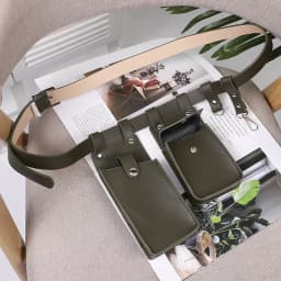 Two Piece Locomotive Package New Phone Bags Female Crossbody Fashionable PU Belt Waist Bag Trendy Crossbody Bag