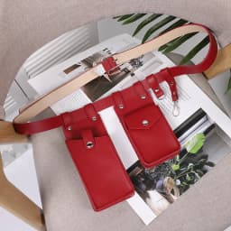 Two Piece Locomotive Package New Phone Bags Female Crossbody Fashionable PU Belt Waist Bag Trendy Crossbody Bag