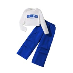 2024 New Spring Autumn Girls Matching Clothes 8-12 Years Solid Color Vacation Party Daily Casual Clothing Korean Style Outfits