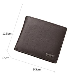 JINBAOLAI Retro Short Men Wallets Genuine Leather Credit Card Holder Waterproof Men Classic Coin Pocket Black Male Wallet