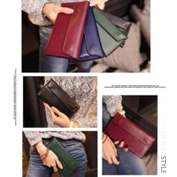 Slim Purse Genuine Leather Women Wallet  Luxury Female Long Clutch Coin Phone Wallets and Purses Ladies Card Holder Vallet