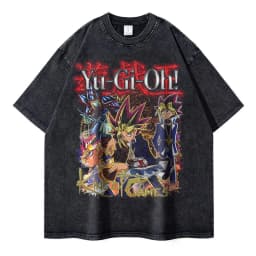 Change of Heart Washed T-shirts Men Women Anime Yu Gi Oh T Shirt Oversized Yugi Muto Tshirt Manga Seto Kaiba Tops Tees Clothing