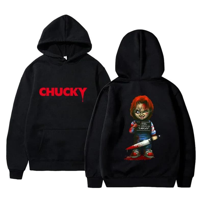 Horror Movie Play Chucky Hoodies Harajuku Hip Hop Streetwear Men Women Autumn Winter Hooded Sweatshirt Pullover Tops