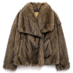 HXAO Women's Fur Coat Women 2024 Plush Burgundy Bomber Jacket Solid Crop Long Sleeve Jacket Warm Winter Coats Woman Casual Coats