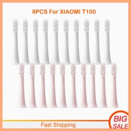 For XIAOMI MIJIA T100 Replacement Brush Heads Sonic Electric Toothbrush Vacuum Package DuPont Soft Bristle Suitable Nozzles
