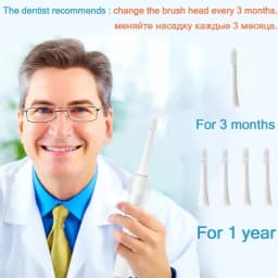 For XIAOMI MIJIA T100 Replacement Brush Heads Sonic Electric Toothbrush Vacuum Package DuPont Soft Bristle Suitable Nozzles