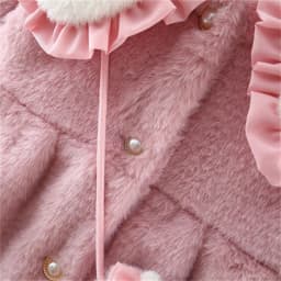2Pcs/set Adorable Winter Children Furry Clothes Sweet Bow Soft Warm Coat 0-3 Years Old Kid Overcoat + Bag Children New Year Wear