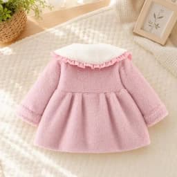 2Pcs/set Adorable Winter Children Furry Clothes Sweet Bow Soft Warm Coat 0-3 Years Old Kid Overcoat + Bag Children New Year Wear