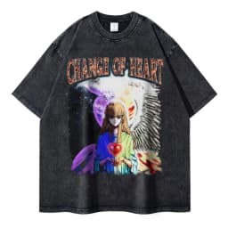 Anime Yu Gi Oh T Shirts Vintage Washed Dark Magician Girl T-shirt Retro Streetwear Manga Black Magician Short Sleeve Tops Tees