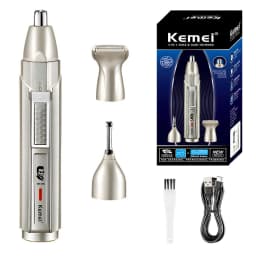 Origina Kemei all in one Rechargeable Ear Nose Hair Trimmer For Men&Women Electric Eyebrow Beard Trimer Neckline Face Grooming