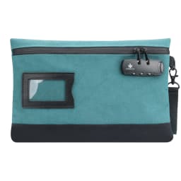 Money Bag with Lock Durable Canvas Cash Bag for Cash Passports Storage Bag