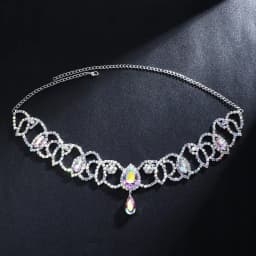 Stonefans AB Colorful Belly Dance Headband Pendant Water Drop Jewelry Performance Bling Rhinestone Headdress Accessories Girl