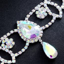 Stonefans AB Colorful Belly Dance Headband Pendant Water Drop Jewelry Performance Bling Rhinestone Headdress Accessories Girl