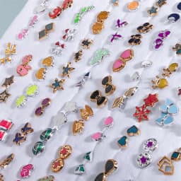 100Pair Women Plastic Enamel Small Stud Earrings Set Girls Heart Star Animal Moon Plastic Geometric Earring Set Jewelry Gifts