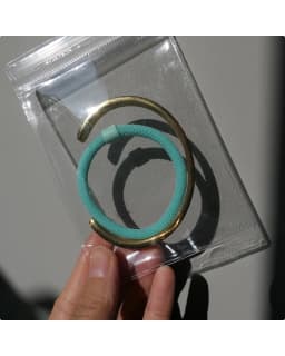 MM Hair Tie Holder Cuff Bracelet For Women Girls Open Bracelet C-shaped Titanium Steel Waterproof Color Keeping