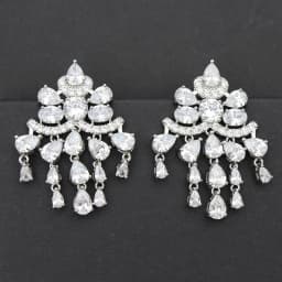 Women Earrings Orange Blue Purple Zircon Shiny Wedding Evening Party Luxury Jewelry Water Drop Dangle Tassel Earrings Gift
