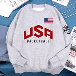 USA Basketballer Printed Street Casual Hoody Men Women Hip Hop Oversized Clothing Loose Warm Fleece Sweatshirts Couple Hoodies