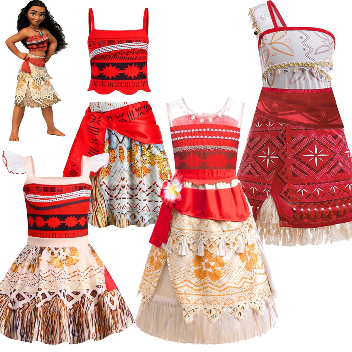 Moana Vaiana Girls Dress Cosplay Costume Fantasy Carnival Moanas Casual Party Birthday Dresses Kids Clothing Christmas Costumes