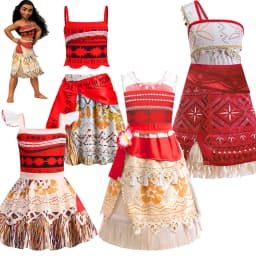 Moana Vaiana Girls Dress Cosplay Costume Fantasy Carnival Moanas Casual Party Birthday Dresses Kids Clothing Christmas Costumes