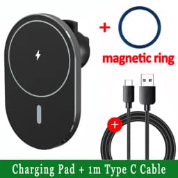 Magnetic Car Wireless Chargers Air Vent Phone Holder For Magsafe iPhone 17 16 15 14 13 12 Pro Max Car Fast Charging Station