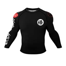 Cody Lundin Black Men's MMA BJJ Brazilian Jujutsu Fighting Taekwondo Long Sleeve Shirt Fitness Training Running Rash Guards