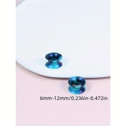 24pcs Acrylic Plastic Ear Expander Ear Stretcher Ear Gauge Pack Set Multiple Colors Available 6mm/8mm/10mm/12mm Body Piercing