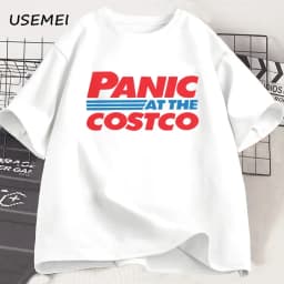 Panic At The Costco Graphic T-shirts Costco Lovers Tee men fashion Oversized cotton t shirt Streetwear Tshirt Men's Clothing Tee