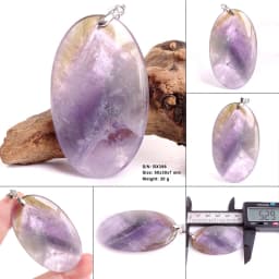 Crystal Fashion Jewelry Amethyst Oval Pendant Necklace Ladies Handmade Natural Gemstone Charm Necklace for Women Men Gift BR389