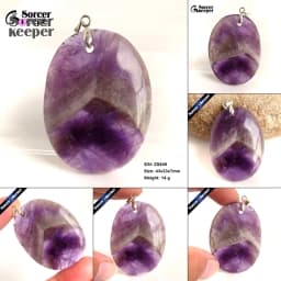 Crystal Fashion Jewelry Amethyst Oval Pendant Necklace Ladies Handmade Natural Gemstone Charm Necklace for Women Men Gift BR389