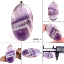 Crystal Fashion Jewelry Amethyst Oval Pendant Necklace Ladies Handmade Natural Gemstone Charm Necklace for Women Men Gift BR389
