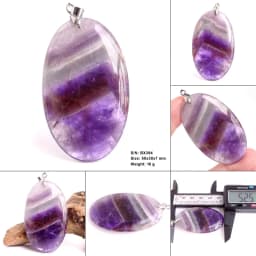 Crystal Fashion Jewelry Amethyst Oval Pendant Necklace Ladies Handmade Natural Gemstone Charm Necklace for Women Men Gift BR389